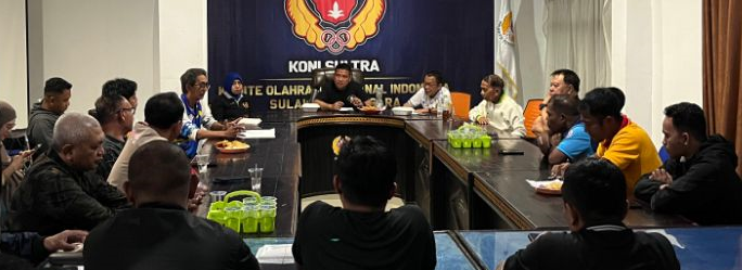 Rapat pengurus KONI beberapa waktu lalu